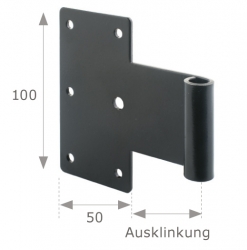 Kreuzband schwarz beschichtet