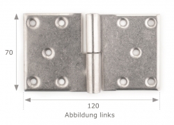 Klappladenscharnier gerade Aluminium