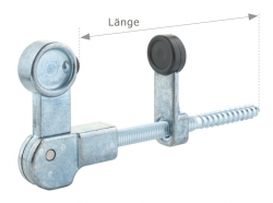 Ladenrückhalter m. Holzgewinde schwarz beschichtet