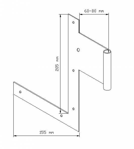 Winkelband Alu schwarz